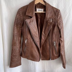 💯 Genuine Leather Moto Jacket (Rare) - Size Small